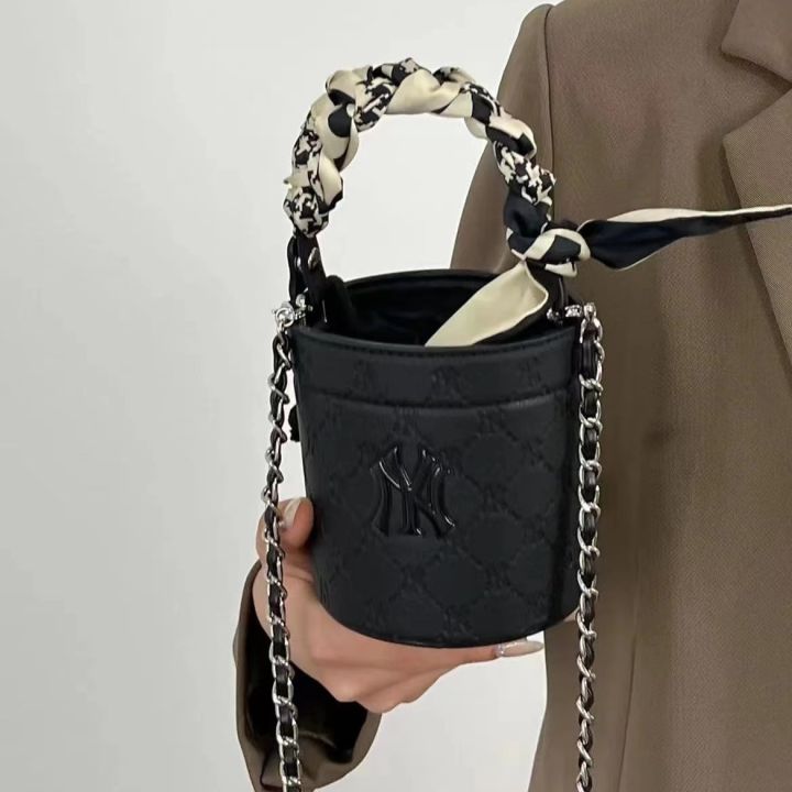 mlb-official-ny-early-spring-new-niche-fortune-bucket-bag-n-light-luxury-perfume-bag-shoulder-messenger-womens-bag-diy-pen-holder-small-bag