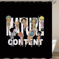 【CW】♛♗☎  chopper luffy shower cap anime waterproof curtain with hook bathroom polyester girl boy cartoon kurtyny