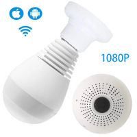 360 Degree Wireless WiFi Fisheye Bulb Camera Home Security 1080P IP E27 Standard LED Lamp Cam 360 VR Cam Light Panoramic CC