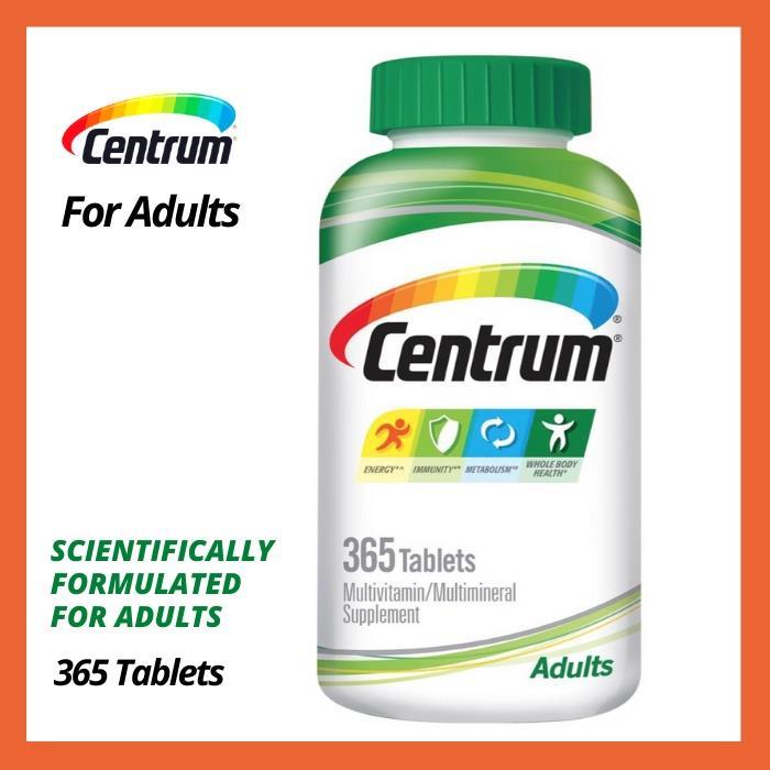 CENTRUM Multivitamins For ADULT 365 Tablets Complete Vitamin C Vitamin ...