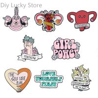 hot【DT】 Uterus Rights Struggle Themselves Clothing Enamel Lapel Pins Brooches