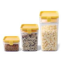 3Pcs Plastic Sealed Cans Kitchen Grain Storage Box Food Storage Storage Tanks Refrigerator Preservation Cans