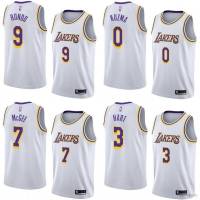 ใหม่ เสื้อกีฬาบาสเก็ตบอล LA Lakers NBA Jersey Rondo Kuzma Hart McGee พลัสไซซ์