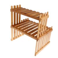 Plant Shelf Flower Display Stand Bamboo Wood Storage Rack Garden Organizer