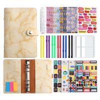 Marble A6 Budget Binder for w/ Budget Sheets Cash Envelopes Bag Colored Label Stickers for Budgeting Cash Budget Drop Shipping