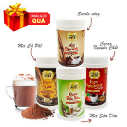 Bột cacao thuần chay đậm đà ca cao nguyên chất vị cà phê, sữa dừa, socola
