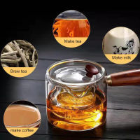 Wooden Teapot Hand Made Heat-Resistant Glass Teapot Tea Infuser Pot With Wooden Handle Boiling Tea Kettle Coffee Pot Puer Kettle