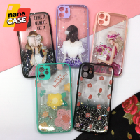 เคสซัมซุง/Samsung A10s A22(5G) A32(5G) A51 A52  เคสมือถือ TPU ขอบสีกันกล้อง กากเพชรกริตเตอร์ไล่สีลายการ์ตูน ลายดอกไม้