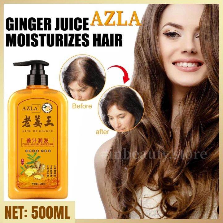 Azla Professional Ginger Shampoo Fast Regrowth Hair Anti Dandruff Anti Hair Loss Baldness 7647