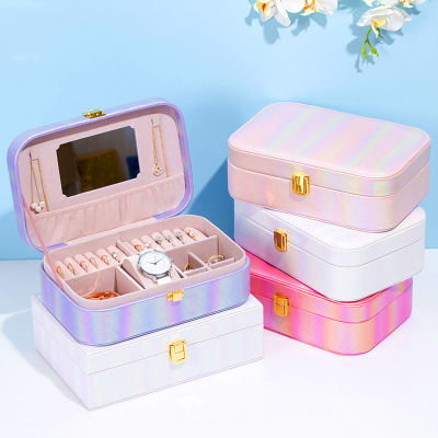 Necklace Hook Storage Box Wave Ring Slot Box Elastic Sponge Jewelry Box Multifunctional Portable Jewelry Box Large Capacity Jewelry Box European Style Jewelry Box