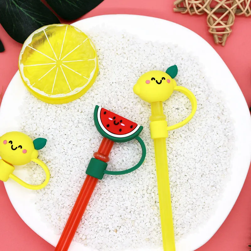  Silicone Straw Tips Covers, Reusable Drinking Straw Tips, Straw  Tips Cover Drinking Dust Cap, Cartoon Silicone Plugs Dust Cap(avocado) :  Health & Household