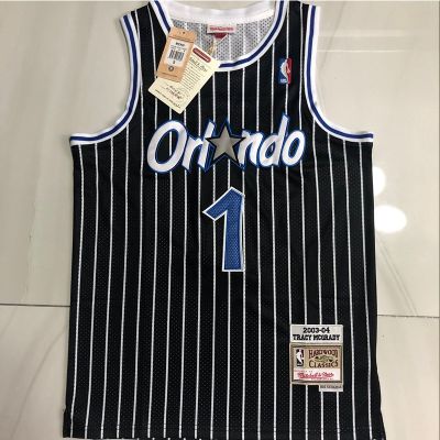 New Original Full Embroidered Jersey NBA Orlando Magic No.1 Tracy Mcgrady Jersey Basketball Jersey Casual Wear Vest Sports Top City Jersey Retro Jersey New Jersey Workout Clothes Training Clothes