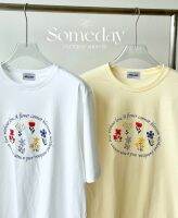 PATTERN.P B058 : The Flower  Sunshine T-Shirt เสื้อยืดเนื้อผ้า cotton100% สกรีนพรีเมี่ยมดอกไม้สไตล์เกาหลี  สายมินิมอลและสายคาเฟ่ต์ไม่ควรพลาด