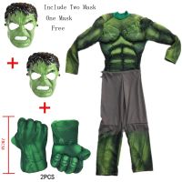 【CC】 Child Muscle Costumes Boys Superheroes Hulk Clothing Kids Gifts