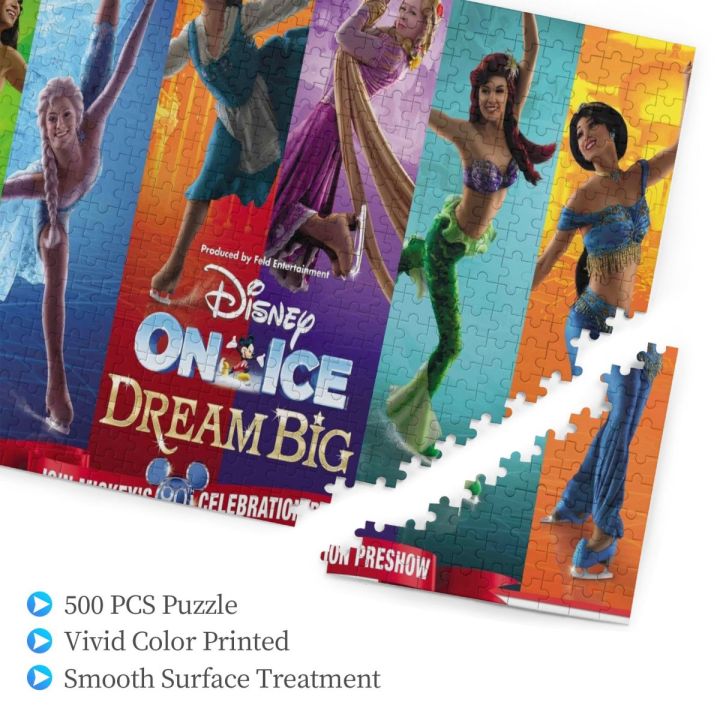 disney-on-ice-dream-big-wooden-jigsaw-puzzle-500-pieces-educational-toy-painting-art-decor-decompression-toys-500pcs