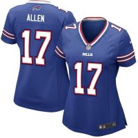 Nfl Buffalo Bills บัฟฟาโลบิลสีแดงสีแดงหมายเลข17 Josh Allen Jersey ผู้หญิง