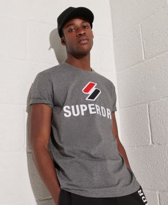 SUPERDRY SPORTSTYLE CLASSIC T-SHIRT - เสื้อยืด สำหรับผู้ชาย สี Mid Grey Marl