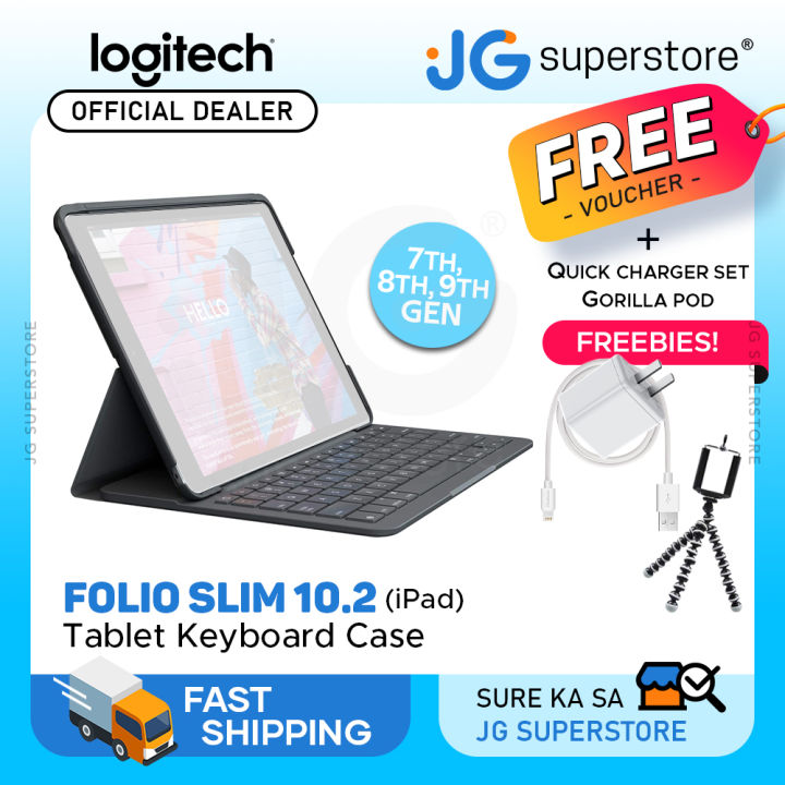 Logitech Slim Folio Keyboard Folio for Apple iPad (7th, 8th & 9th