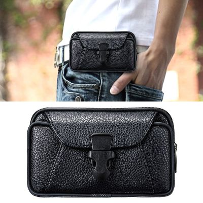 Vintage PU Leather Waist Bag Unisex Sport Belt Hip Belt Loop Holster Wallet Men Women Phone Holder Purse Easy to Carry Purse Running Belt