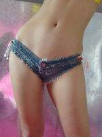 【CC】✌☑▬  609  new low waist hole summer open hip hot super Beachwear casual women jeans