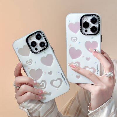 ►∏♂ เคสโทรศัพท์มือถือ ลายหัวใจ ไล่โทนสี สําหรับ iPhone 14 max 13