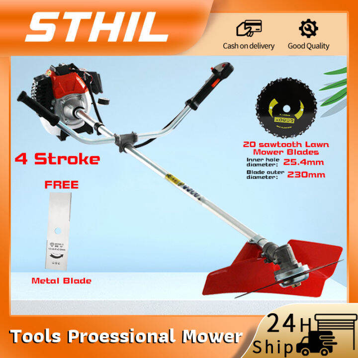 Stihl Grass Trimmer 4 Stroke Brush cutter Tiller attachment with Big ...