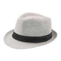 Chenx ผู้ชายสีทึบปีกกว้าง Fedora รู้สึกหมวกปานามาหมวกนักพายเรือซัมเมอร์บีช sunhat