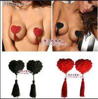 แฟนสาว ชุดนอน Tassel appeal milk post strong charm enchanting silicone breast roses heart-shaped pattern tassel