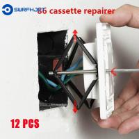 SWRFH ภายใน12ชิ้นติดผนังสวิตช์สายไฟกล่องด้านหลังอุปกรณ์ช่างไฟฟ้ารองรับก้านเทปคาสเซ็ทซ่อมแซมเครื่องมือซ่อมแซมกล่องสวิตช์