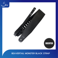 สายสะพายกีตาร์ Richter Beavertail Monster Black Guitar Strap | Strings Shop