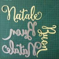 Buon Natale Set Metal Cutting Dies Letter Die Cut Christmas Stencil Scrapbooking Embossing 2022 New Craft Stamps And Dies