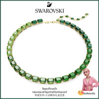 ?Swarovski?Millenia แปดเหลี่ยมตัดไล่ระดับสีสีเขียวอัญมณีจี้สร้อยคอ, S925 สร้อยคอแฟชั่นสตรีเงินสเตอร์ลิงของขวัญวันวาเลนไทน์ของขวัญวันเกิ