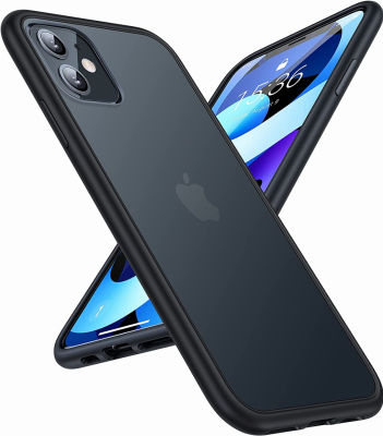 TORRAS Shockproof Designed for iPhone 11 Case, [6FT Military Grade Drop Protection] Semi-Clear Hard Back with Silicone Bumper, Slim iPhone 11 Phone Case Protective Case iPhone 11 6.1, Frost Black