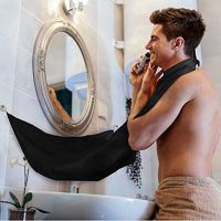 Man Bathroom Apron Male Beard Apron Razor Holder Hair Shave Beard Catcher Waterproof Floral Cloth Bathroom Cleaning Gift for Man Aprons