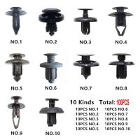 100pcs/Set Black Mixed Plastic Fastener Screw Rivets Clips kit High Quality For Car Bumper Fender trims Rivets Clips