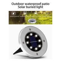 Solar Ground Lights 4/ 8 /10 LED Disk Solar Outdoor Lights Waterproof In-Ground Warm Solar Lights Landscape Lighting Solar Powered for Deck Garden Pat