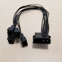 Ide Molex ตัวแยกสาย3pin ต่อที่4pin เป็นพัดลมตัว22awg สายไฟสายไฟสำหรับ Pc Diy