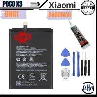 แบตเตอรี่ ใช้สำหรับเปลี่ยน BN61 Original Battery For POCO Phone X3, Poco X3 6000mAh Long Lasting Battery Free Tools, Glue B7000 **แบตเตอรี่รับประกัน 6 เดือน**