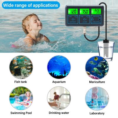 Digital Spa Pool Aquariums Water Quality Analyzer Smart Bluetooth APP Online Controller Tester PH EC ORP TDS RH% CF TEMP Meter
