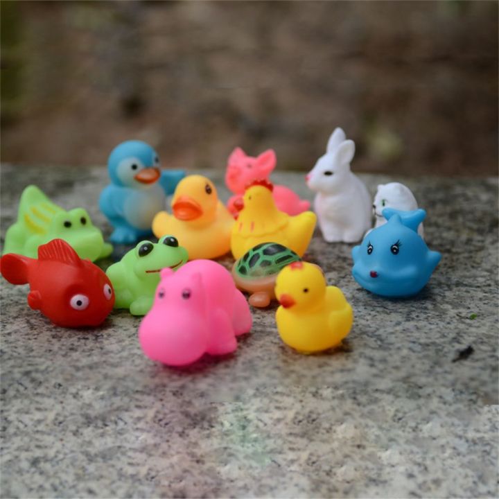 oiozoj-summer-gametoy-bathroom-swimming-water-fun-float-rubber-animals-animals-bath-toy-floating-toys-fishing-net-animal-tub-toys