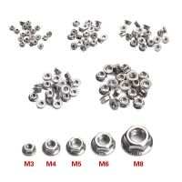 20 Buah/Set 304 Stainless Steel Hexagon Flange Kacang M3 M4 M5 M6 M8 Pink Slip Locking Lock Nut