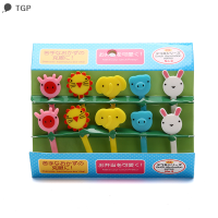 ? TGP 10ชิ้น/เซ็ต New Creative MINI Animal อาหารการ์ตูน Picks เด็กขนมผลไม้ส้อม