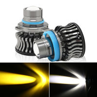 2X Auto LED Fog Lights Projector Lens LED Lamp H7 H11 H8 H9 9005 HB3 9006 HB4 50W 2400LM White Amber Laser Headlamp Driving Bulb