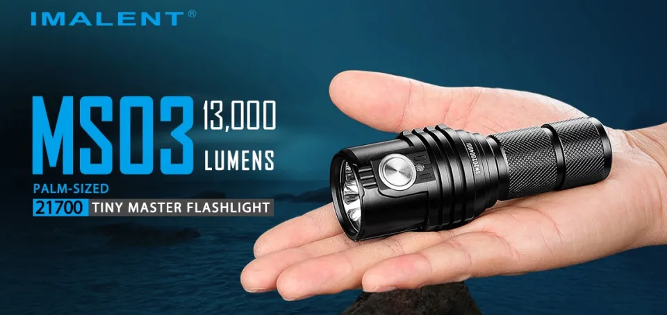 IMALENT MS03 EDC Flashlight 13000 Lumens, Cree XHP70.2nd LEDs