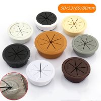 1pc 50-80mm Thread Desk Wire Hole Cover ABS Plastic Round Cable Box Line Hole Cover Office Computer Table Decorative Accessories