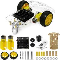 DIY Robot Smart Car Chassis Kit พร้อมตัวเข้ารหัสความเร็ว2ล้อและกล่องแบตเตอรี่ (2ล้อ)