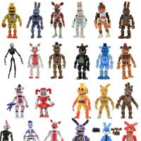 ของเล่นการ์ตูนเฟร็ดดี้ห้าคืน Fnaf ตัวการ์ตูนแอนนิเมชั่นทำจาก Pvc แอคชั่นคาวาอี้ตุ๊กตาโมเดลหมีเฟร็ดดี้ Fazbear สำหรับของขวัญคริสต์มาสสำหรับเด็ก