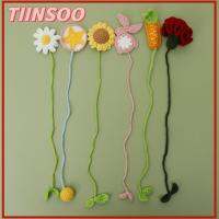 TIINSOO 2PCS ผ้าฝ้ายขนสัตว์ขนสัตว์ ที่คั่นหนังสือเดซี่ ถักด้วยมือ สีสันสดใส บุ๊คมาร์ค สร้างสรรค์และสร้างสรรค์ ขนสัตว์ถักนิตติ้ง เครื่องหมายการแบ่งหน้า ของขวัญสำหรับเด็ก