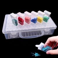 28/56/64 Gird Diamond Painting Box Storage Tool Accessories Bead Container Rhinestone Diamond Embroidery Stone Storage Box