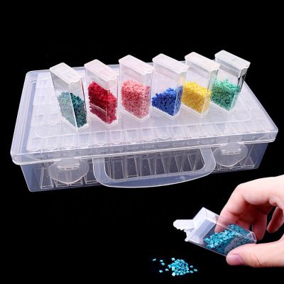 28/56/64 Gird Diamond Painting Box Storage Tool Accessories Bead Container Rhinestone Diamond Embroidery Stone Storage Box